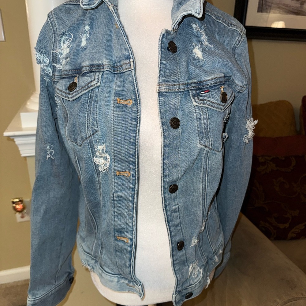 Tommy Hilfiger Distressed Blue Denim Jacket